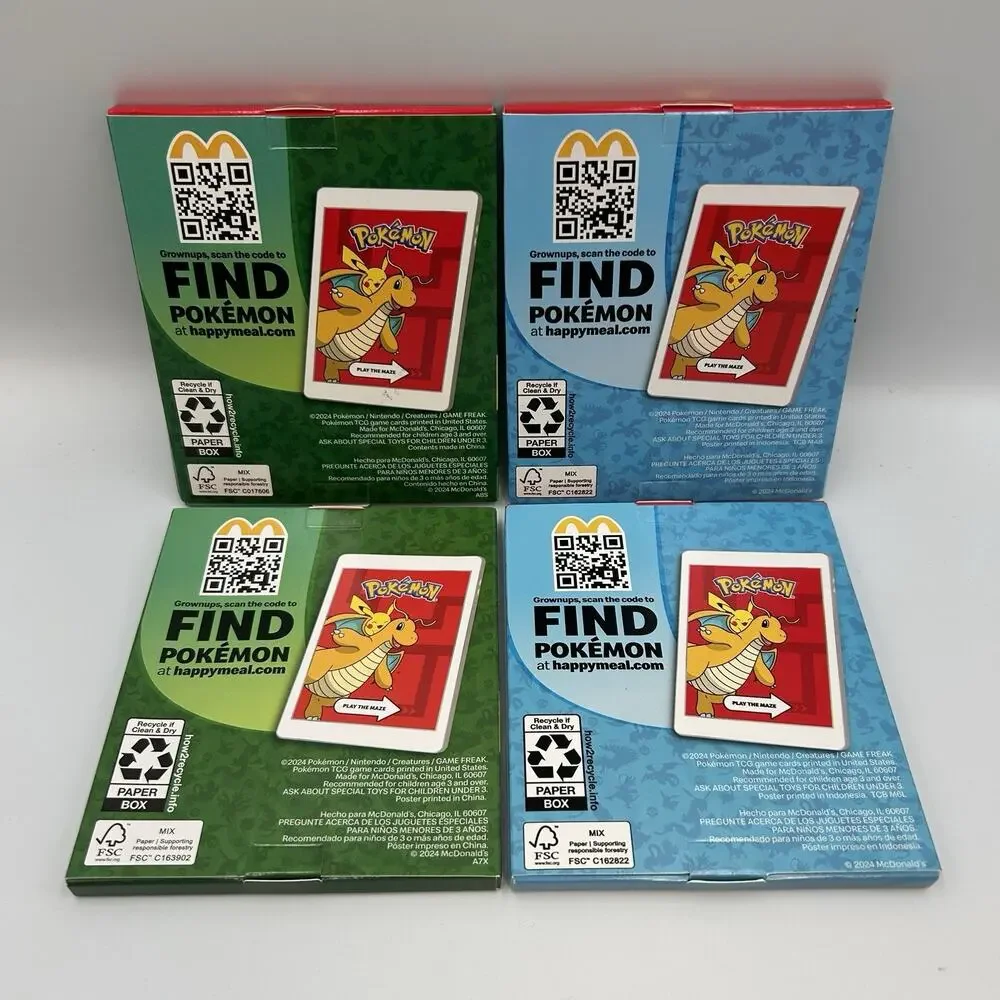 Pokémon Sticker Activity Sheet 2024 McDonalds Happy Meal Sealed Packs Lot of 4